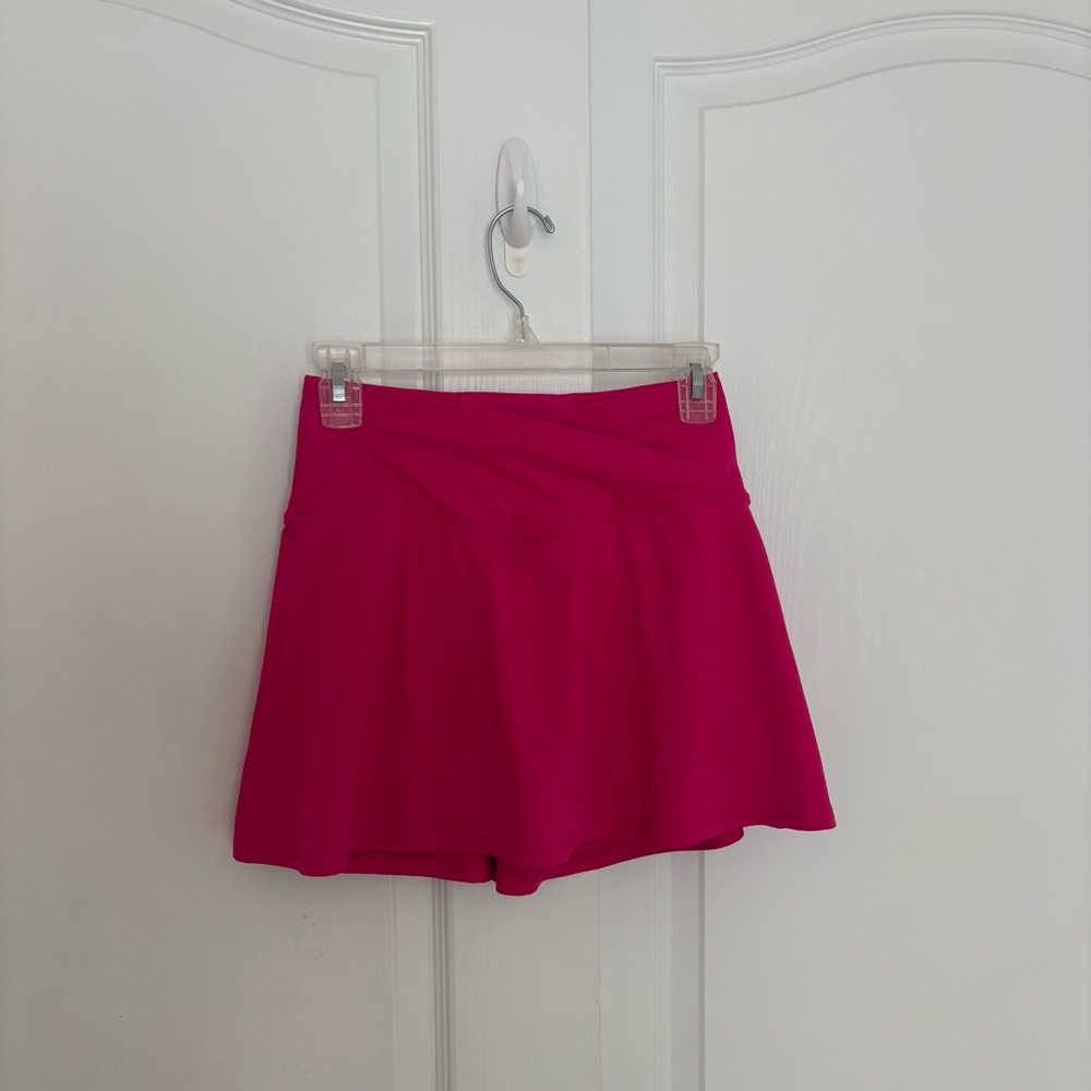 Pink Athletic Criss Cross Skirt